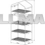 Садовая мини теплица для балкона 4 полки Крокус II  70 x 50 x 158 см зеленая